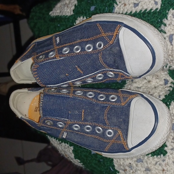 BOBS From Sketchers Blue Canvas Denim Shoes, EUC - Picture 1 of 9